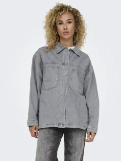 Only Jacken*ONLEMMIE L/S SHIRT GREY DNM AZG NOOS Medium Grey Denim
