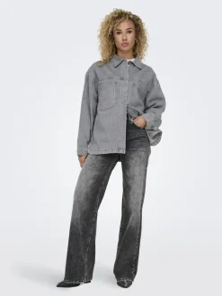 Only Jacken*ONLEMMIE L/S SHIRT GREY DNM AZG NOOS Medium Grey Denim