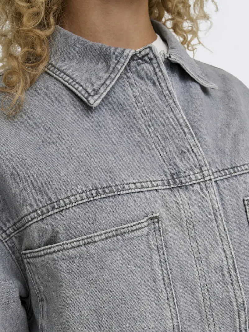 Only Jacken*ONLEMMIE L/S SHIRT GREY DNM AZG NOOS Medium Grey Denim