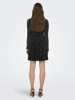 Only Kleider*ONLERICA L/S HIGH NECK DRESS JRS NOOS black2