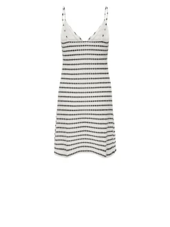 Only Kleider*ONLEVA S/L STRIPE MINI DRESS CS JRS Cloud Dancer