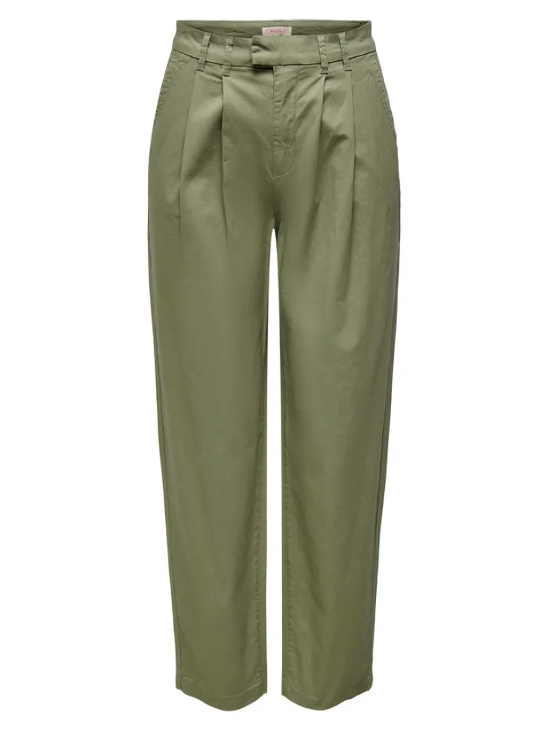 Only Hosen*ONLEVELYN HW LOOSE PLEAT CHINO PNT Aloe