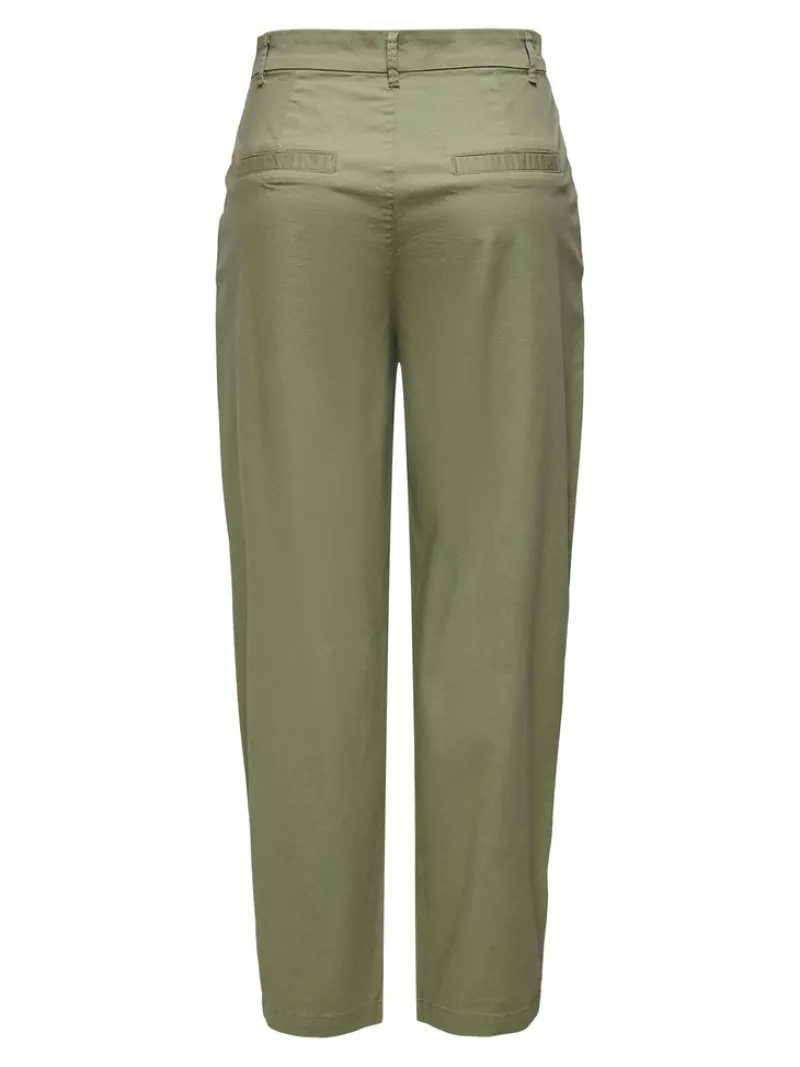Only Hosen*ONLEVELYN HW LOOSE PLEAT CHINO PNT Aloe