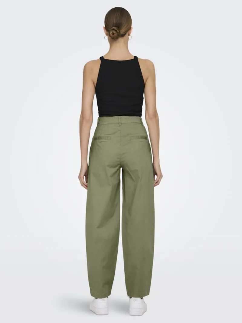 Only Hosen*ONLEVELYN HW LOOSE PLEAT CHINO PNT Aloe