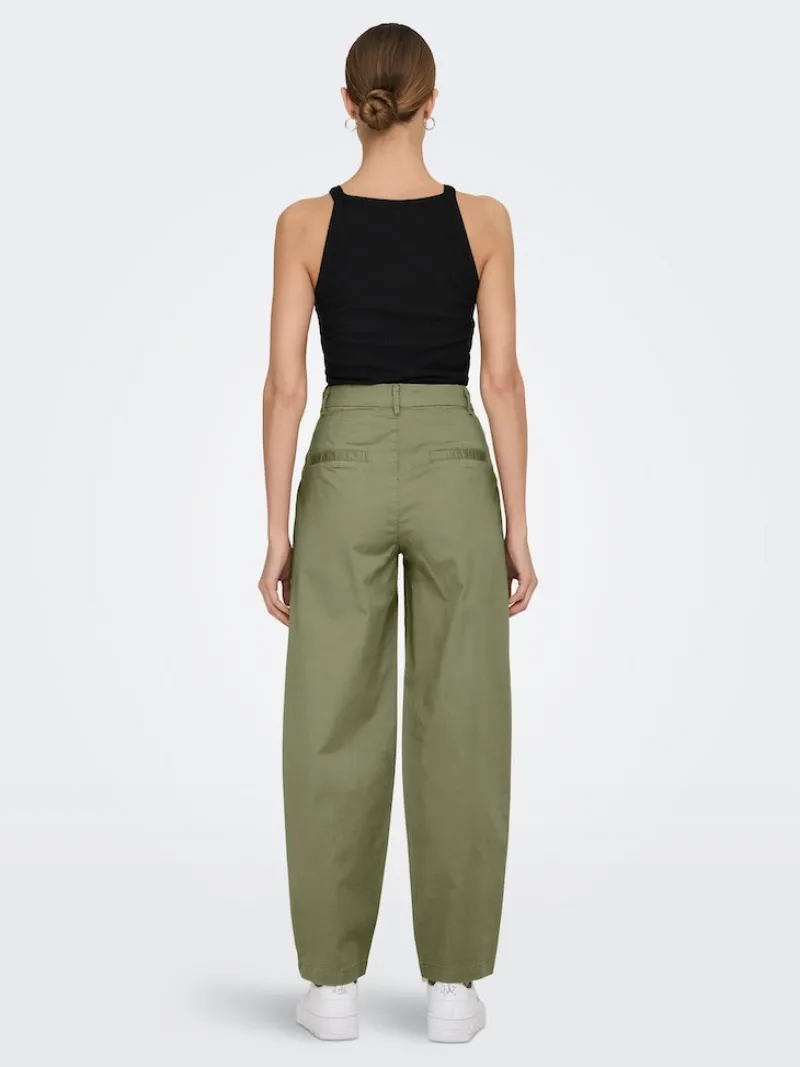 Only Hosen*ONLEVELYN HW LOOSE PLEAT CHINO PNT Aloe