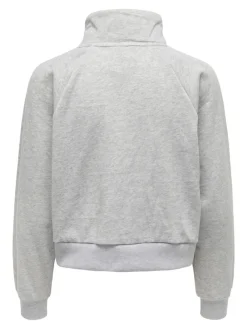 Only Pullover & Sweatshirts*ONLEVERY UNBRUSHED HALF ZIP SWEAT PNT Light Grey Melange