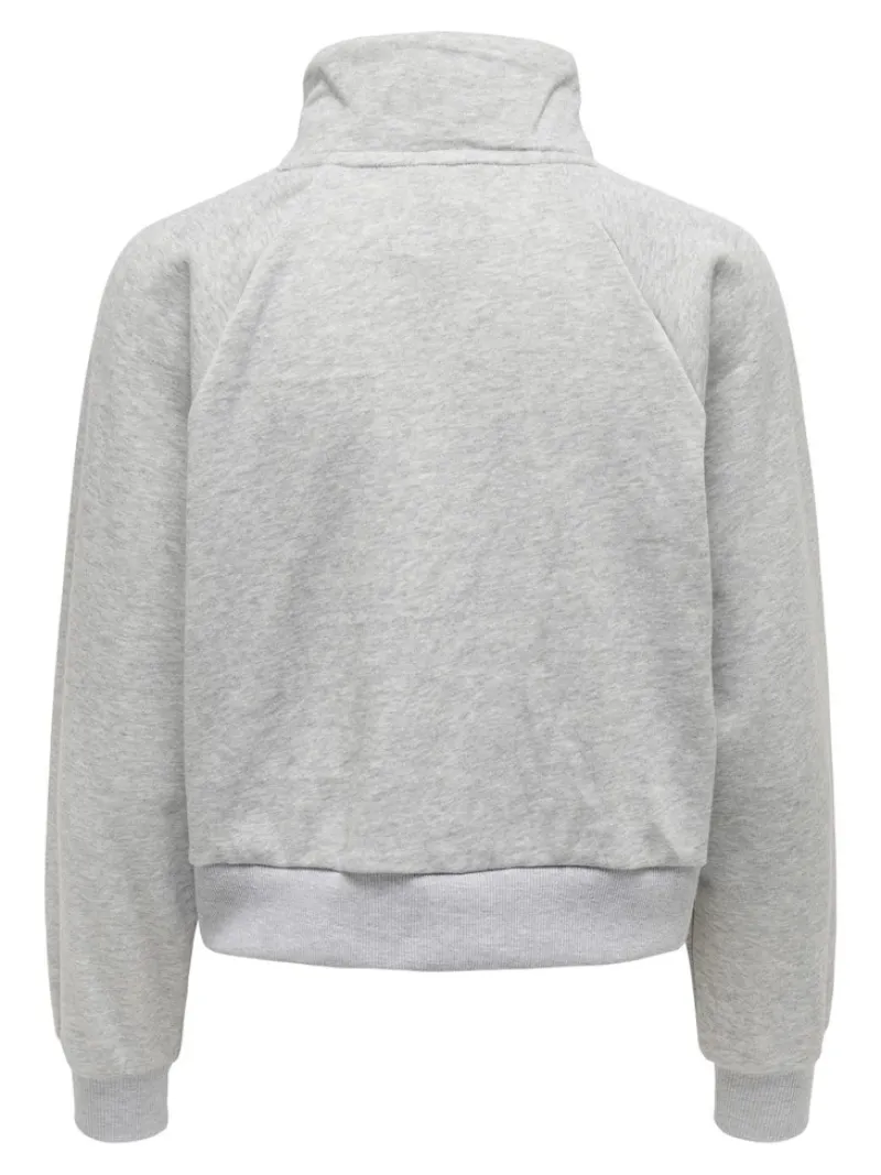 Only Pullover & Sweatshirts*ONLEVERY UNBRUSHED HALF ZIP SWEAT PNT Light Grey Melange
