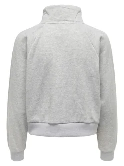 Only Pullover & Sweatshirts*ONLEVERY UNBRUSHED HALF ZIP SWEAT PNT Light Grey Melange