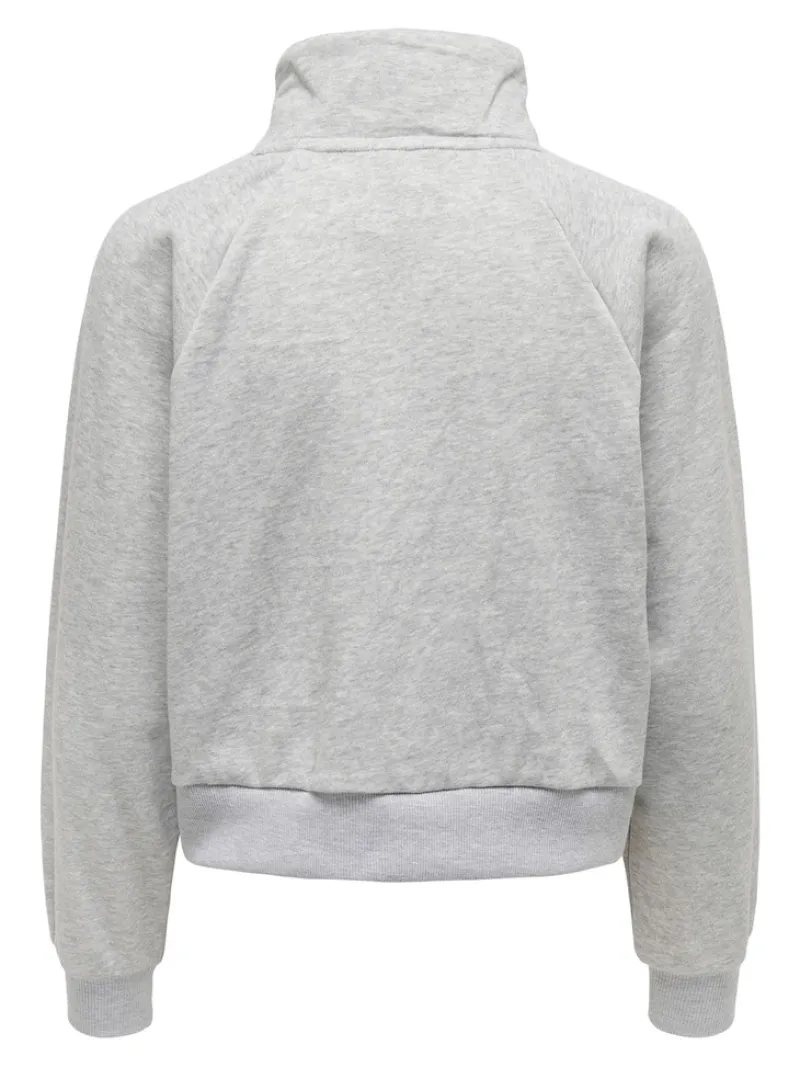 Only Pullover & Sweatshirts*ONLEVERY UNBRUSHED HALF ZIP SWEAT PNT Light Grey Melange