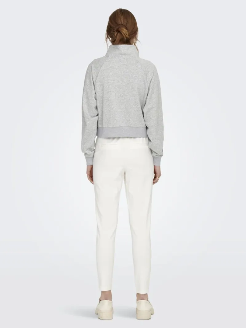 Only Pullover & Sweatshirts*ONLEVERY UNBRUSHED HALF ZIP SWEAT PNT Light Grey Melange