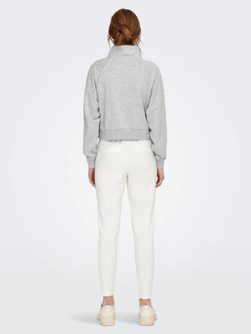 Only Pullover & Sweatshirts*ONLEVERY UNBRUSHED HALF ZIP SWEAT PNT Light Grey Melange