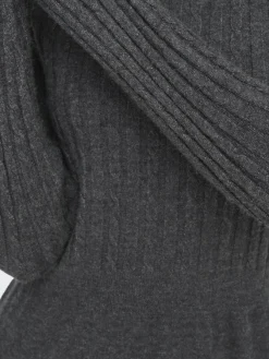 Only Kleider*ONLFIA LS CABLE DRESS CS KNT Dark Grey Melange