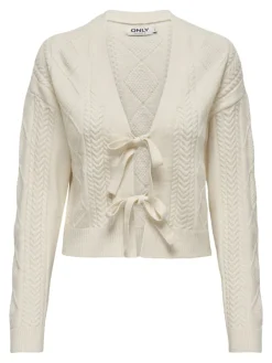 Only Pullover & Sweatshirts*ONLFIA LS STRING CARDIGAN KNT NOOS Whitecap Gray