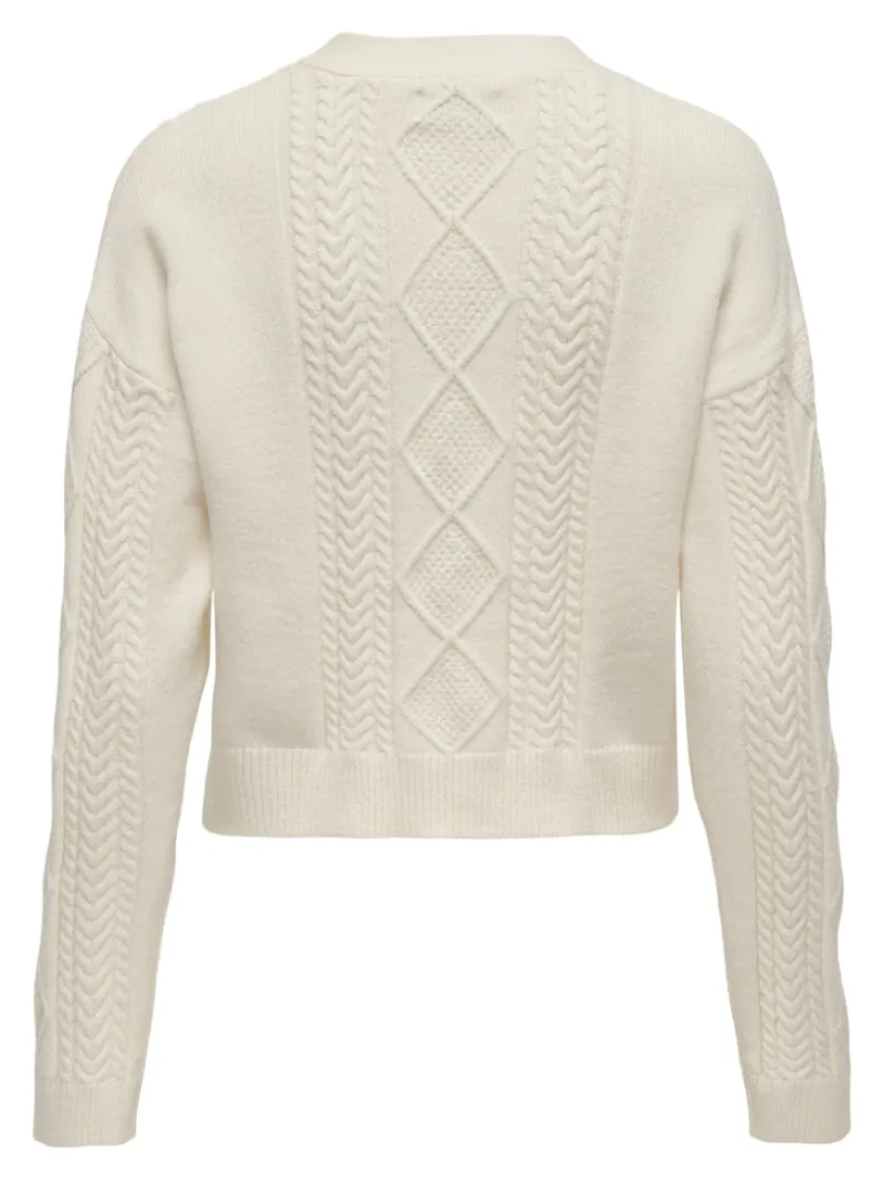 Only Pullover & Sweatshirts*ONLFIA LS STRING CARDIGAN KNT NOOS Whitecap Gray