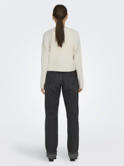 Only Pullover & Sweatshirts*ONLFIA LS STRING CARDIGAN KNT NOOS Whitecap Gray