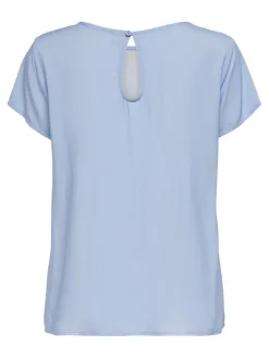 Only Blusen*ONLFIRST ONE LIFE SS SOLID TOP WVN Cashmere Blue