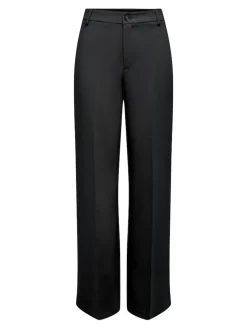 Only Hosen*ONLFLAX HW STRAIGHT PANT TLR Black
