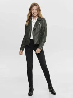 Only Jacken*ONLGEMMA FAUX LEATHER BIKER OTW NOOS Beluga