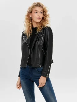 Only Jacken*ONLGEMMA FAUX LEATHER BIKER OTW NOOS Black