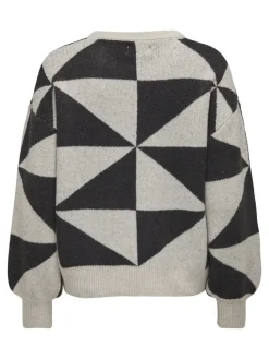 Only Pullover & Sweatshirts*ONLGEORGINA LIFE LS JQ O-NECK KNT oatmeal