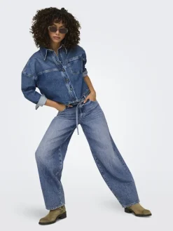 Only Jeans*ONLGIANNA MW STRAIGHT DNM DOT596 NOOS Medium Blue Denim