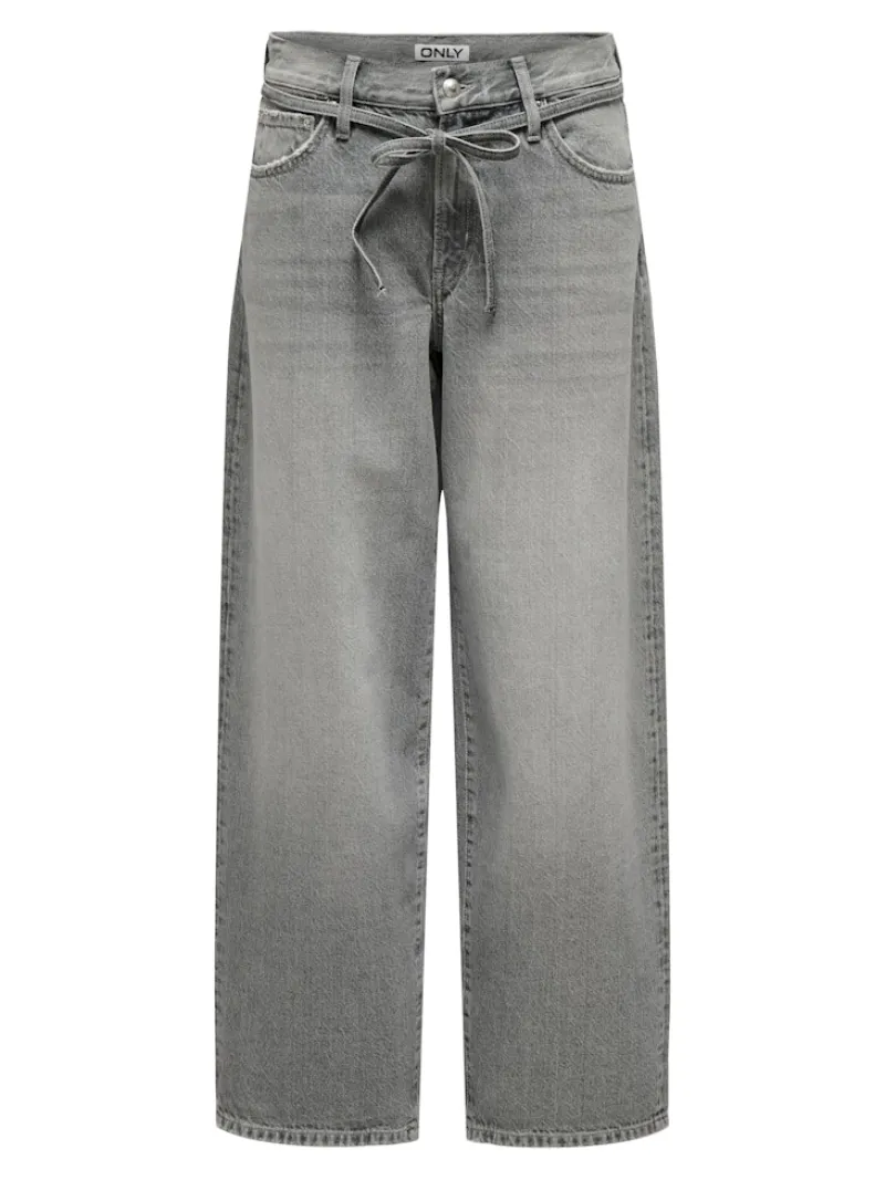 Only Jeans*ONLGIANNA MW STRAIGHT DOT757 DNM NOOS Medium Grey Denim