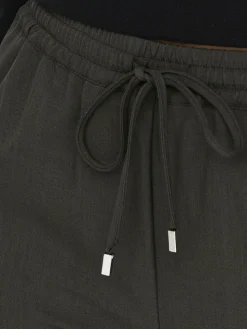 Only Hosen*ONLGINNY HW WIDE PULL-UP PANT OY PNT Black Olive