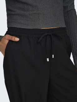 Only Hosen*ONLGINNY HW WIDE PULL-UP PANT OY PNT Black