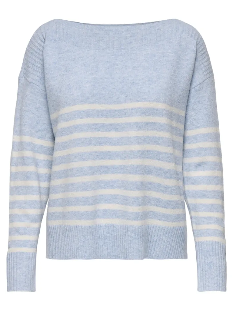 Only Pullover & Sweatshirts*ONLGLORY LIFE LS BOATNECK KNT soft chambray