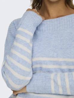 Only Pullover & Sweatshirts*ONLGLORY LIFE LS BOATNECK KNT soft chambray