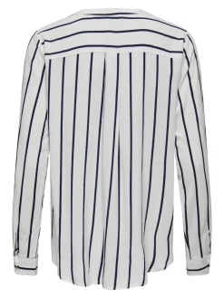 Only Blusen*ONLGUSTA LIFE L/S SHIRT PTM Cloud Dancer-Night sky ocean s