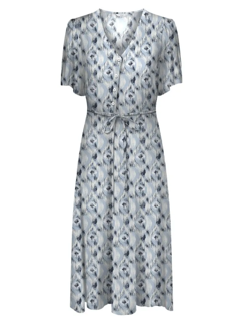 Only Kleider*ONLHALIA LIFE S/S MIDI DRESS WVN NOOS faded denim