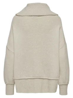 Only Pullover & Sweatshirts*ONLHAZEL LS COWLNECK RP KNT pumice stone