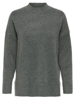 Only Pullover & Sweatshirts*ONLHAZEL LS HIGHNECK OVERS RP KNT Balsam Green