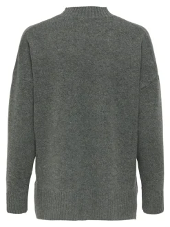 Only Pullover & Sweatshirts*ONLHAZEL LS HIGHNECK OVERS RP KNT Balsam Green