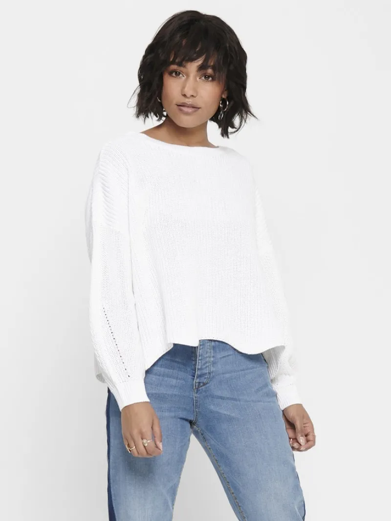 Only Pullover & Sweatshirts*ONLHILDE L/S PULLOVER RP KNT Cloud Dancer