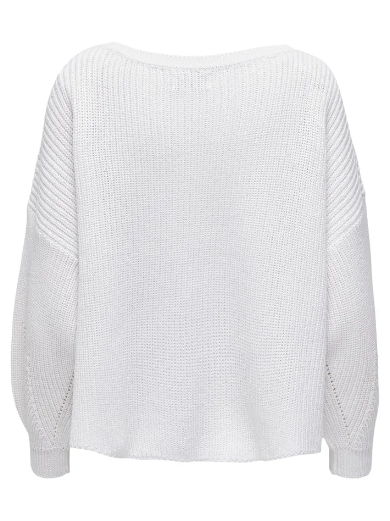 Only Pullover & Sweatshirts*ONLHILDE L/S PULLOVER RP KNT Cloud Dancer