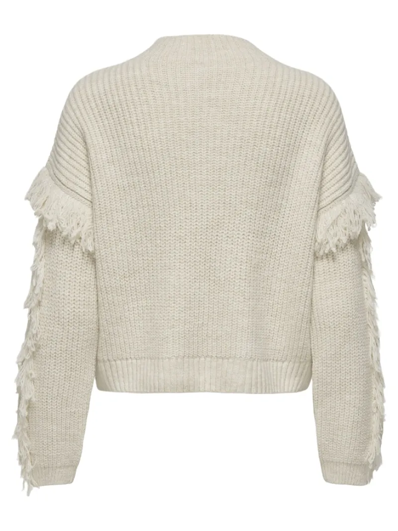 Only Pullover & Sweatshirts*ONLHOLLY LS SHORT CABLE HIGH NECK RP KNT birch