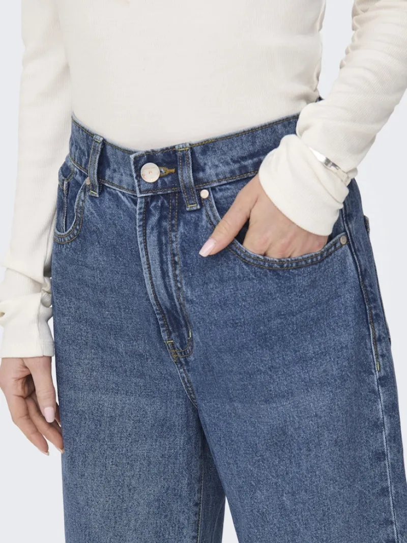 Only Jeans*ONLHOPE EX HW WIDE DNM ADD465 NOOS Medium Blue Denim