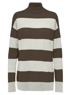 Only Pullover & Sweatshirts*ONLIBI LS LONG ROLLNECK CC KNT chestnut