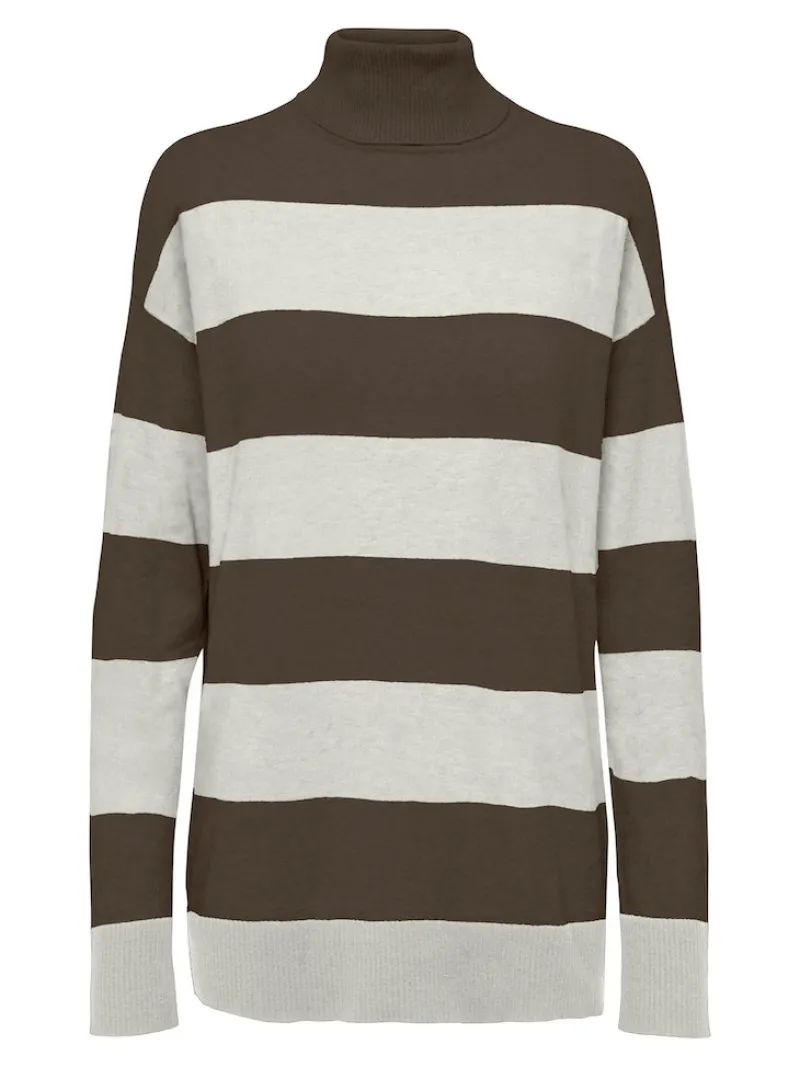 Only Pullover & Sweatshirts*ONLIBI LS LONG ROLLNECK CC KNT chestnut