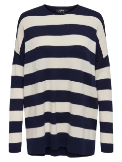 Only Pullover & Sweatshirts*ONLIBI LS LOOSE O-NECK CC KNT Maritime Blue