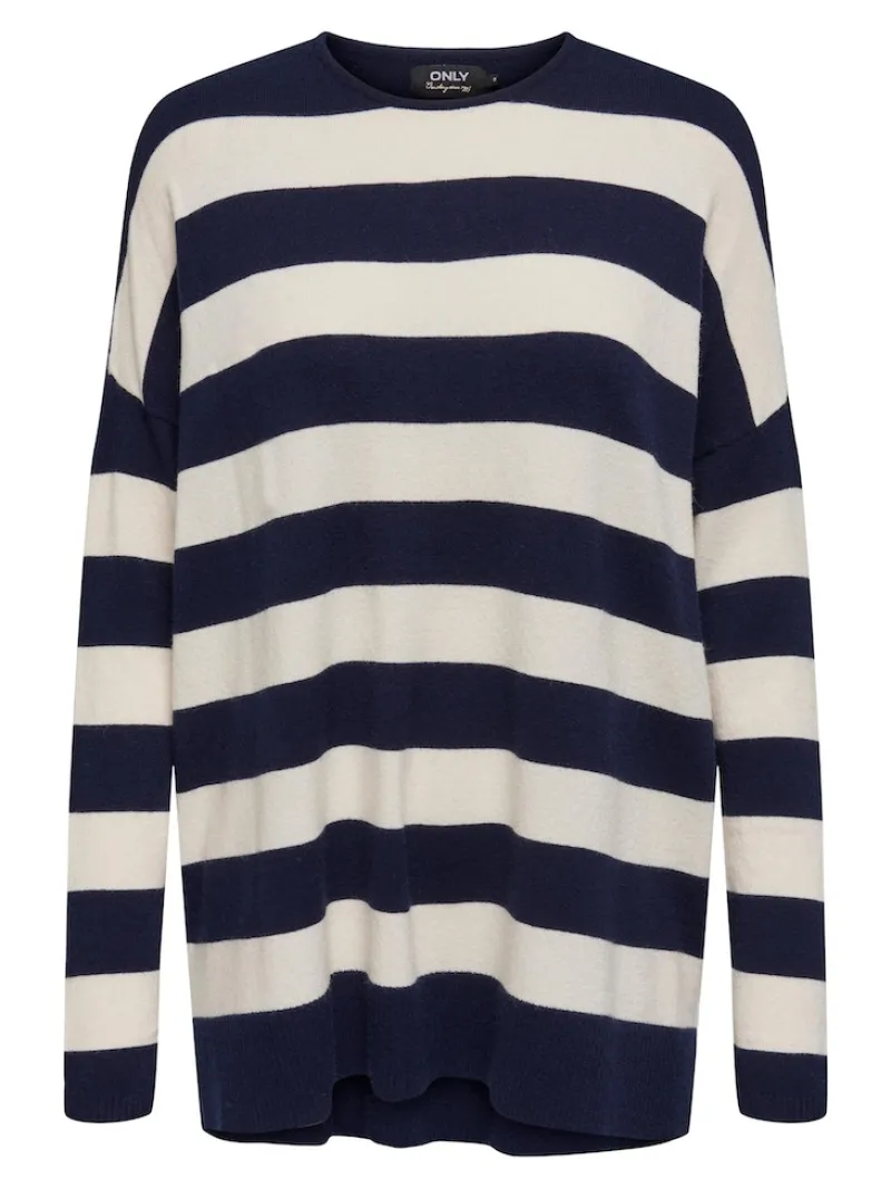 Only Pullover & Sweatshirts*ONLIBI LS LOOSE O-NECK CC KNT Maritime Blue