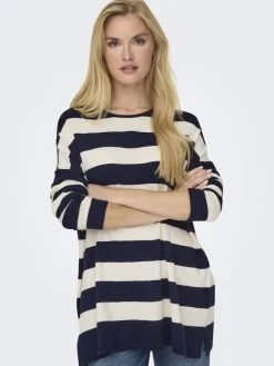 Only Pullover & Sweatshirts*ONLIBI LS LOOSE O-NECK CC KNT Maritime Blue