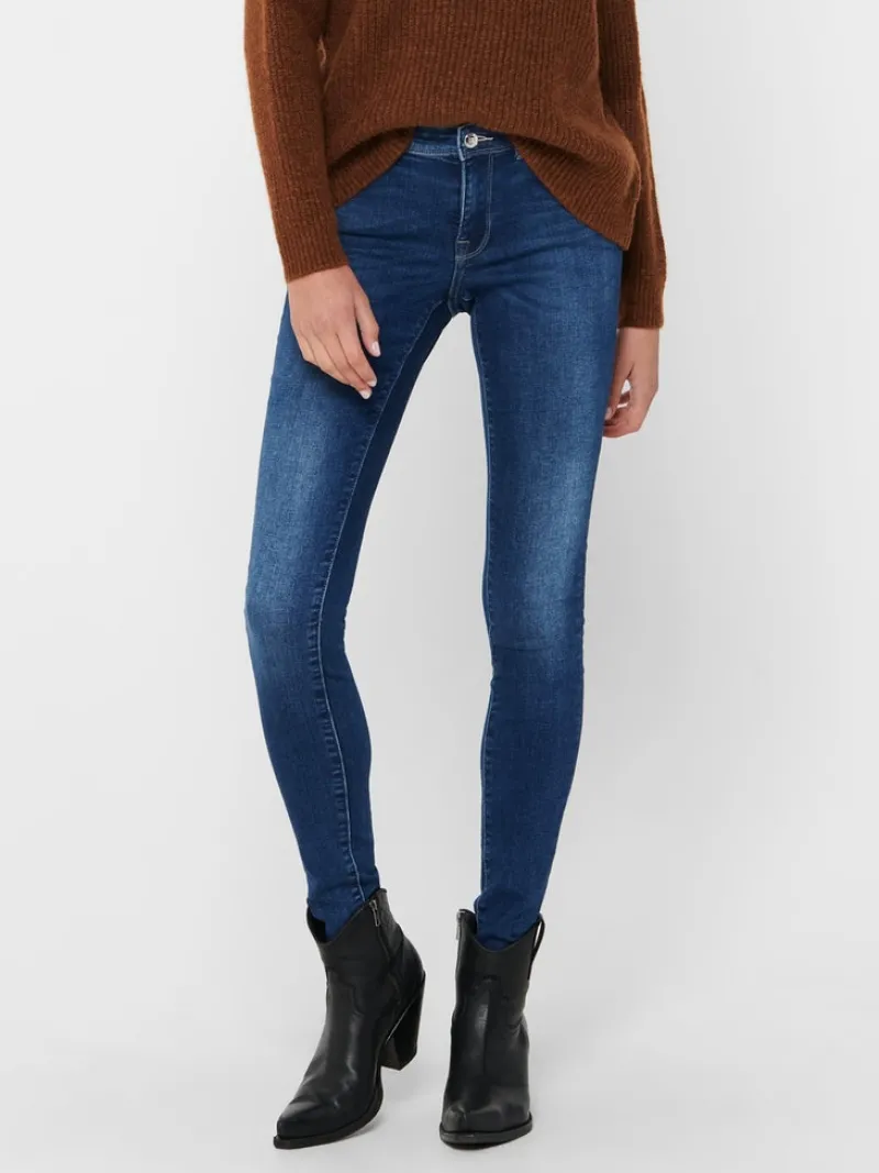 Only Jeans*ONLISA4 ZIP REG SKINNY ANA230 NOOS Dark Blue Denim