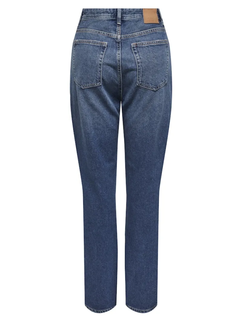 Only Jeans*ONLJACI MW STRAIGHT DNM CRO209 NOOS Medium Blue Denim