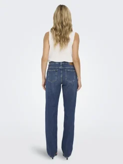 Only Jeans*ONLJACI MW STRAIGHT DNM CRO209 NOOS Medium Blue Denim