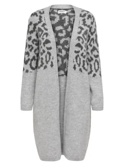 Only Pullover & Sweatshirts*ONLJADE ANIMAL LS CARDIGAN KNT NOOS Light Grey Melange