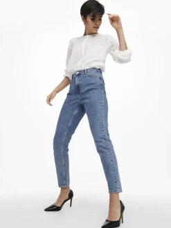 Only Jeans*ONLJAGGER HIGH MOM ANKLE DNM ANA Medium Blue Denim