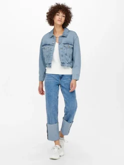 Only Jacken*ONLJAGGER PLEAT DNM JACKET Light Blue Denim